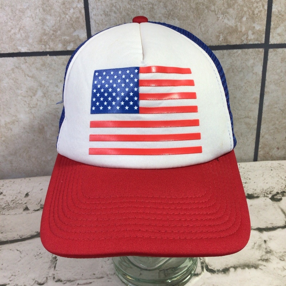 Red White Blue Flag Snapback Hat‎ Adjustable Ball Cap